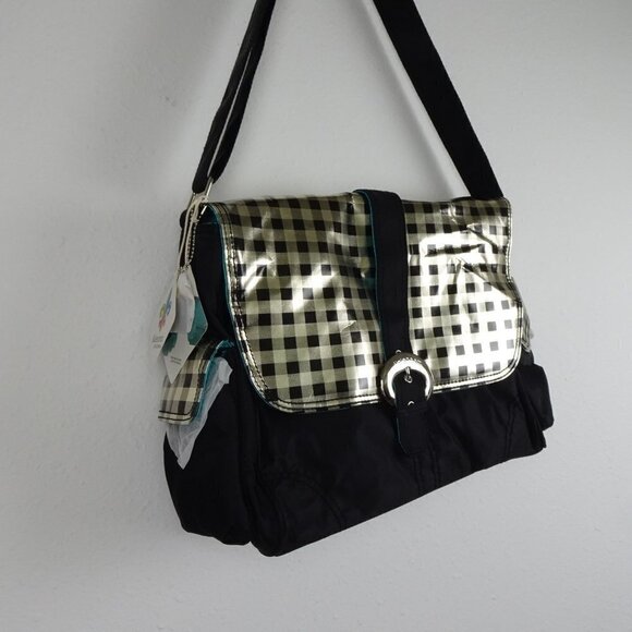 Kalencom Baby Diaper Bag Infant Black Gold + Bottle Bag Zip Pouch Changing Pad - Picture 6 of 13